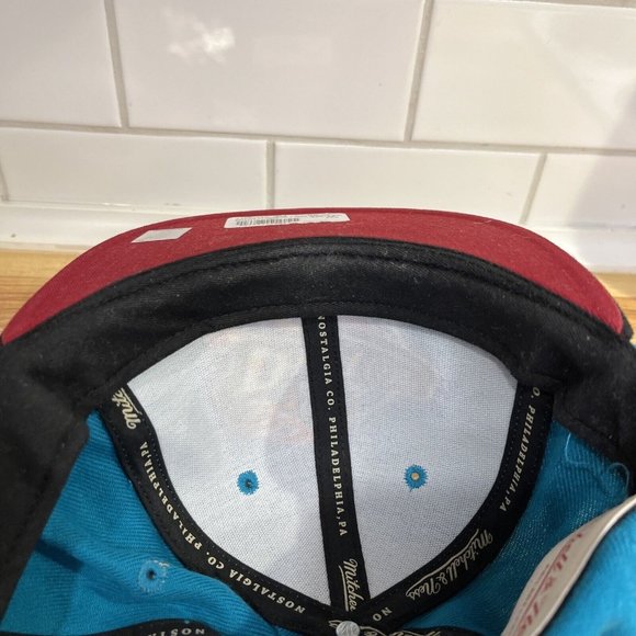 Mitchell & Ness Detroit Pistons Snapback Hat Teal Black Sports Basketball - Picture 8 of 10